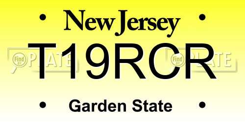T19RCR New Jersey License Plate