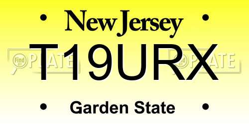 T19URX New Jersey License Plate
