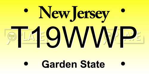T19WWP New Jersey License Plate