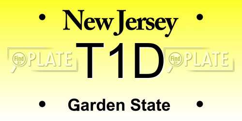 T1D New Jersey License Plate