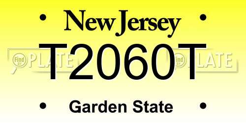T2060T New Jersey License Plate