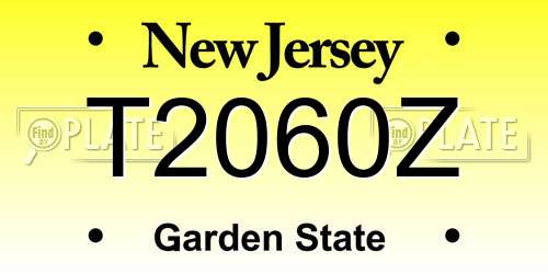 T2060Z New Jersey License Plate