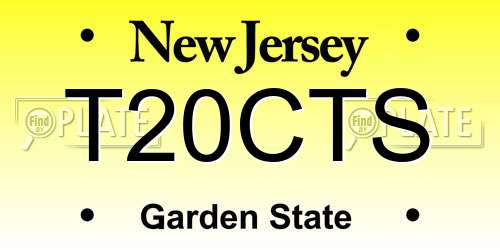 T20CTS New Jersey License Plate