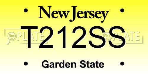 T212SS New Jersey License Plate