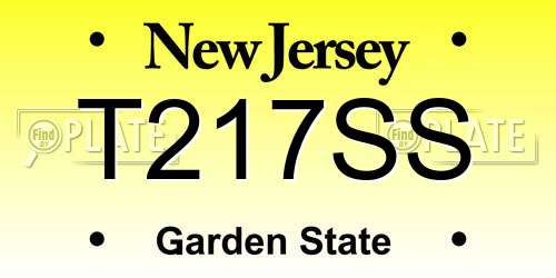 T217SS New Jersey License Plate