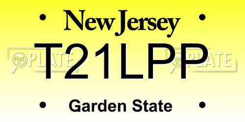 T21LPP New Jersey License Plate