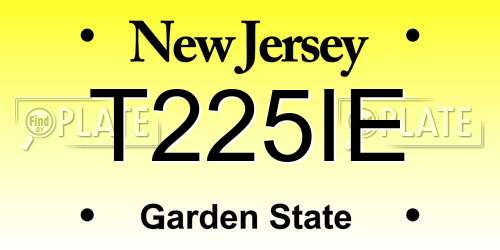 T225IE New Jersey License Plate