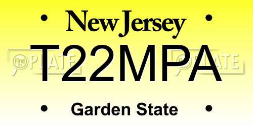 T22MPA New Jersey License Plate
