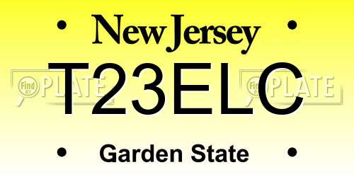 T23ELC New Jersey License Plate