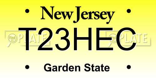 T23HEC New Jersey License Plate