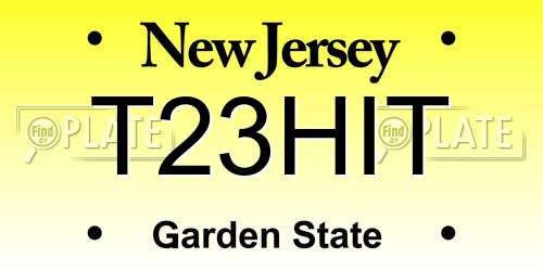 T23HIT New Jersey License Plate