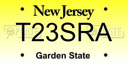 T23SRA New Jersey License Plate