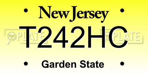 T242HC New Jersey License Plate