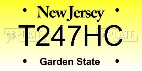 T247HC New Jersey License Plate