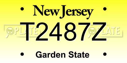 T2487Z New Jersey License Plate