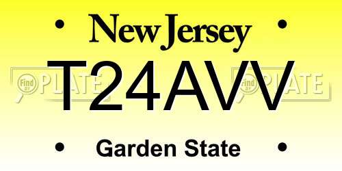 T24AVV New Jersey License Plate