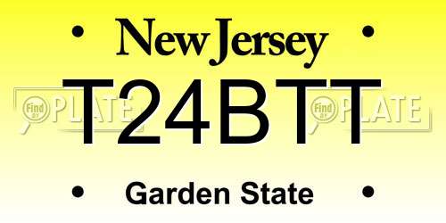 T24BTT New Jersey License Plate