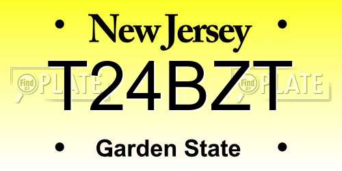 T24BZT New Jersey License Plate