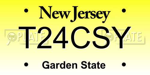 T24CSY New Jersey License Plate