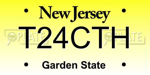 T24CTH New Jersey License Plate
