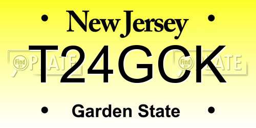 T24GCK New Jersey License Plate