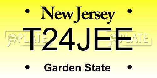 T24JEE New Jersey License Plate