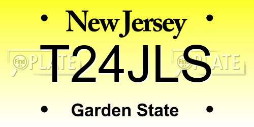 T24JLS New Jersey License Plate