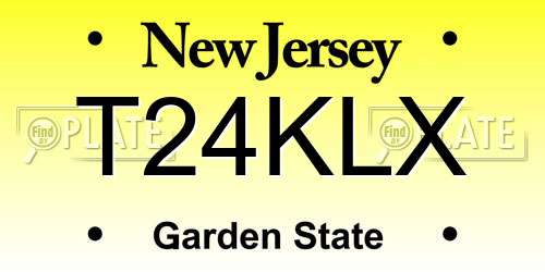 T24KLX New Jersey License Plate