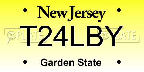 T24LBY New Jersey License Plate