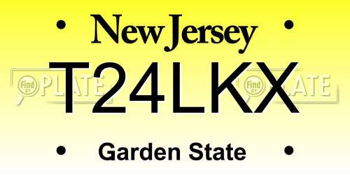 T24LKX New Jersey License Plate