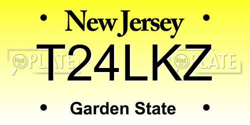 T24LKZ New Jersey License Plate