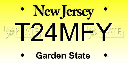 T24MFY New Jersey License Plate