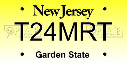 T24MRT New Jersey License Plate