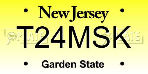 T24MSK New Jersey License Plate