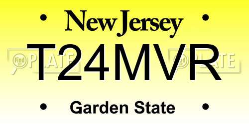 T24MVR New Jersey License Plate
