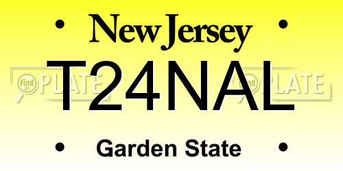 T24NAL New Jersey License Plate