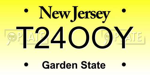 T24OOY New Jersey License Plate
