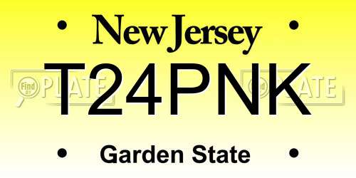 T24PNK New Jersey License Plate