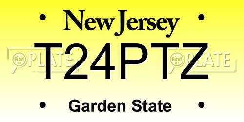 T24PTZ New Jersey License Plate