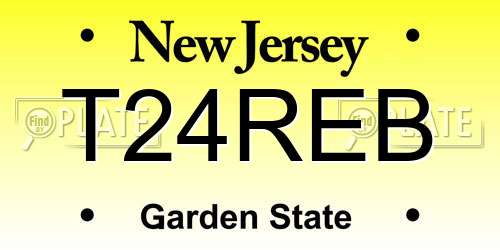T24REB New Jersey License Plate