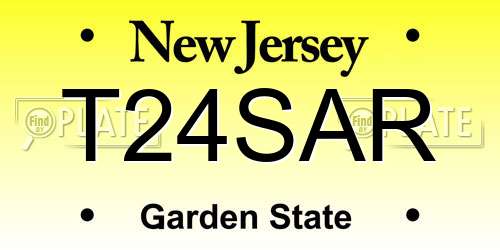T24SAR New Jersey License Plate
