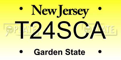 T24SCA New Jersey License Plate