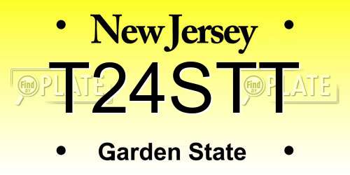 T24STT New Jersey License Plate