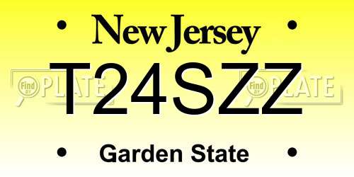 T24SZZ New Jersey License Plate