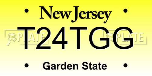 T24TGG New Jersey License Plate