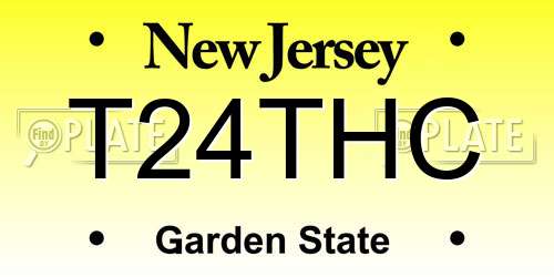 T24THC New Jersey License Plate