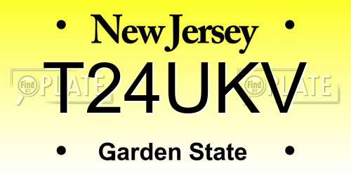 T24UKV New Jersey License Plate