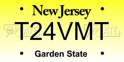 T24VMT New Jersey License Plate