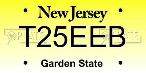 T25EEB New Jersey License Plate