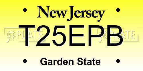 T25EPB New Jersey License Plate